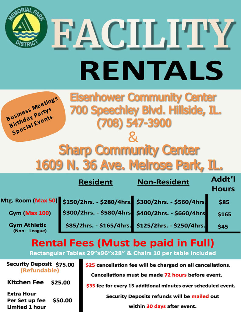 Facility Rental 2024 Flyer